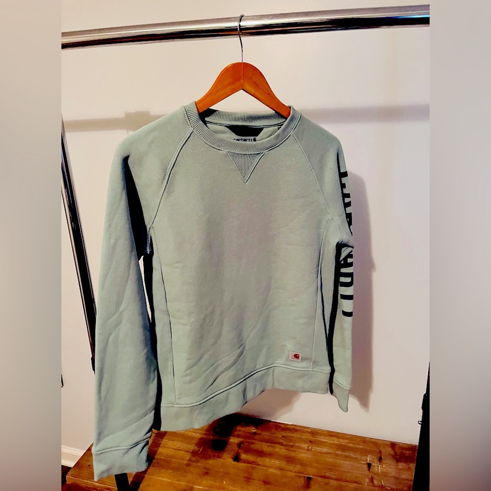 Carhartt Women’s Relaxed Fit Crewneck Size Small Succulent Green